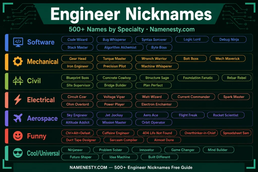 Engineer Nicknames