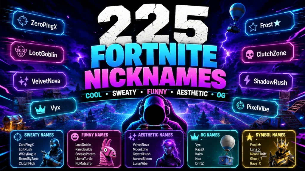 Fortnite nicknames.