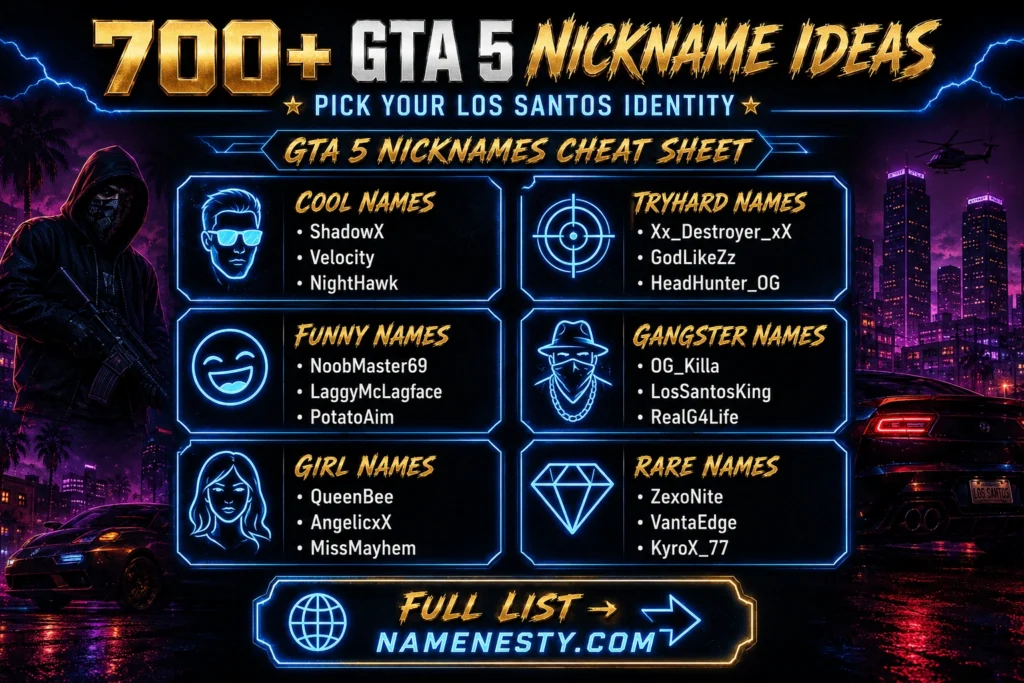 GTA 5 Nicknames'
