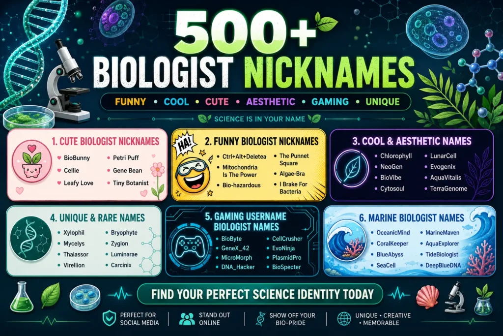 Biologist Nicknames