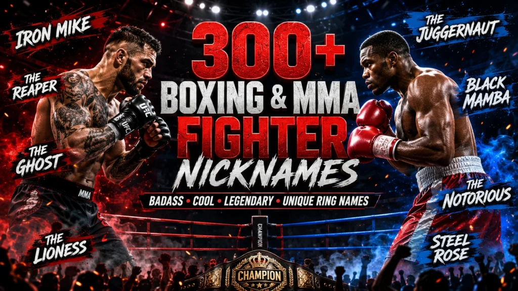 Boxing & MMA Fighter Nicknames
