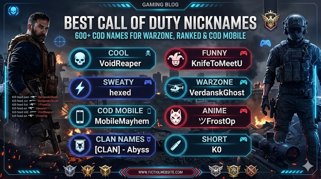 Best Call of Duty Nicknames