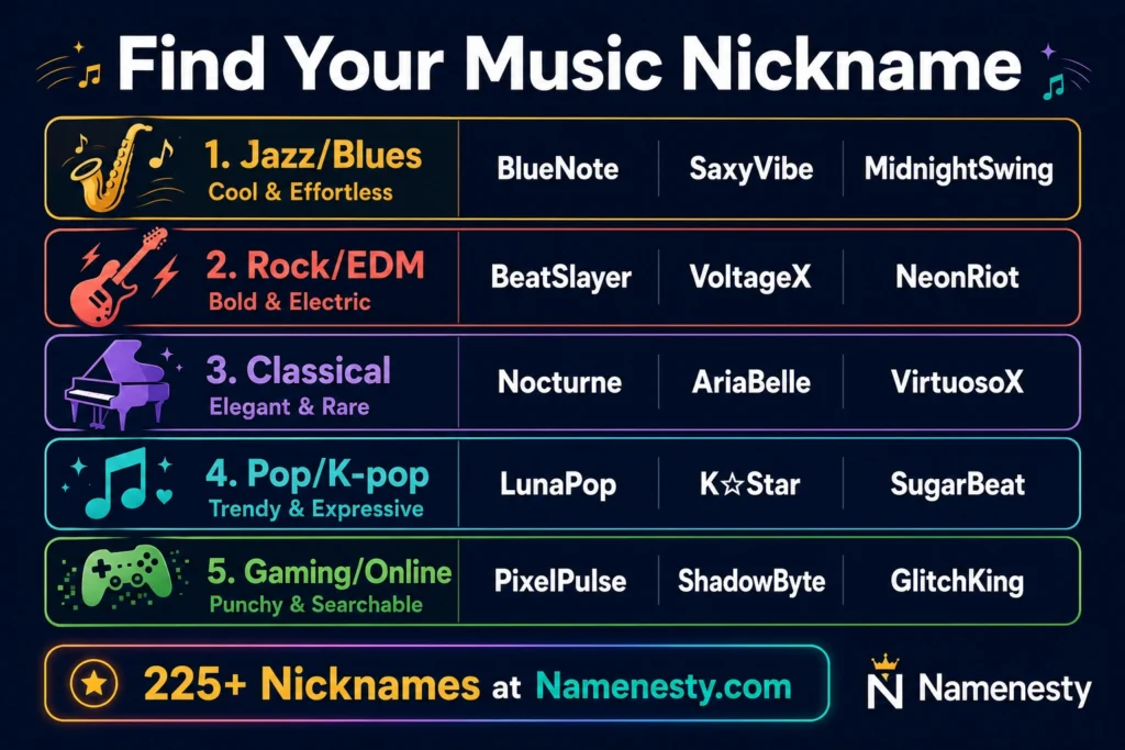Music-Inspired Nicknames