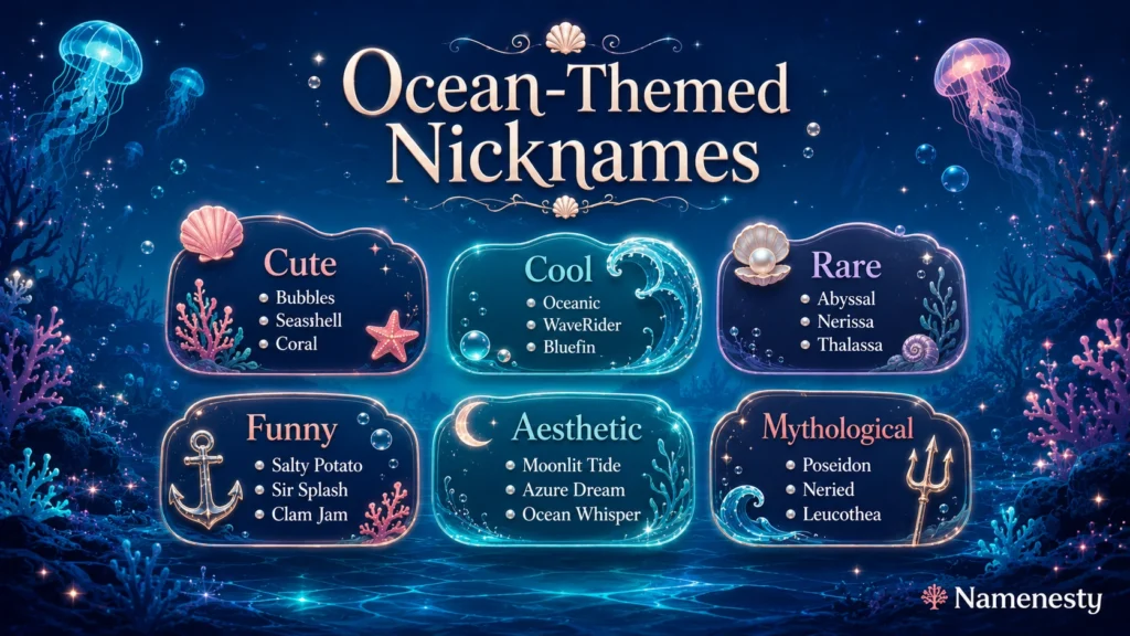 Ocean-Themed Nicknames