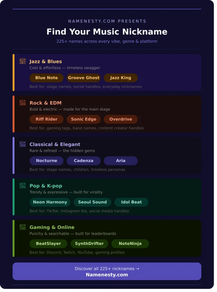 Music-Inspired Nicknames
