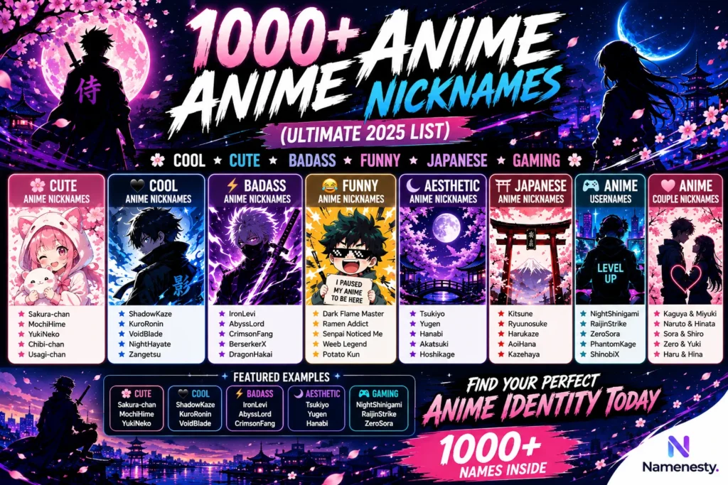 Anime Nicknames