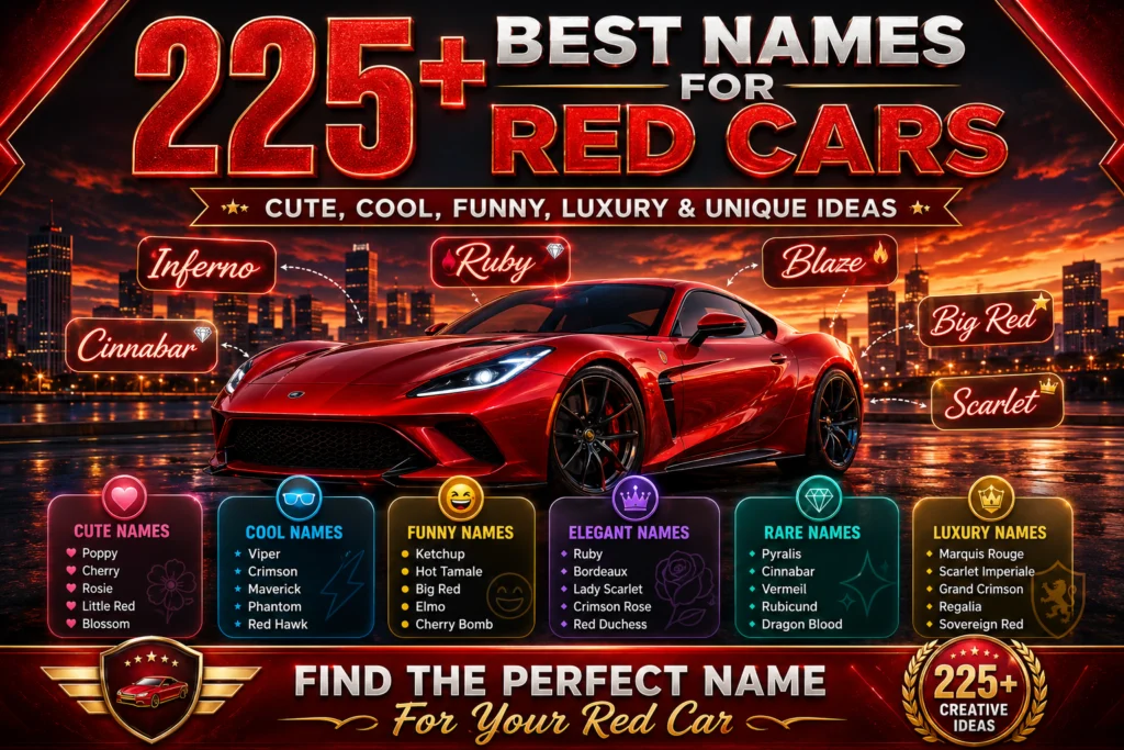 Red Car Names