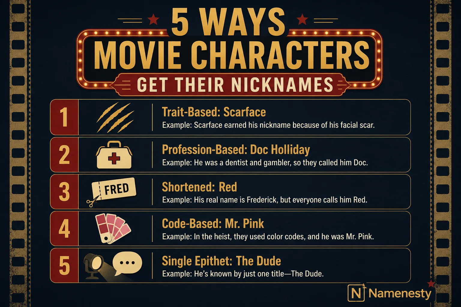 Classic movie character nicknames ·