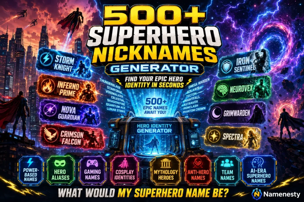 Superhero Nicknames