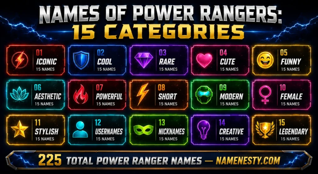 Names Of Power Rangers