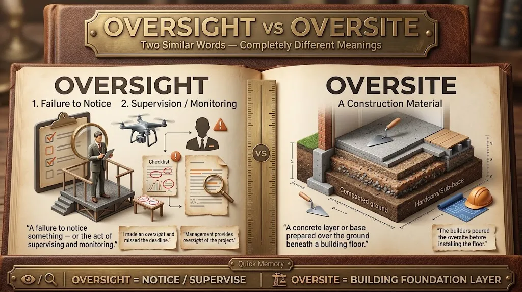Oversight vs Oversite