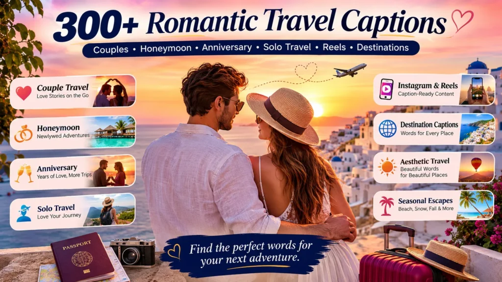 Romantic Travel Captions