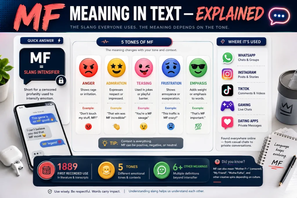 MF meaning in text