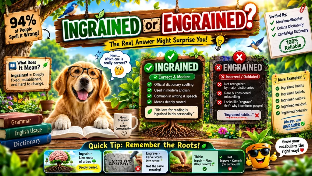 Ingrained or Engrained