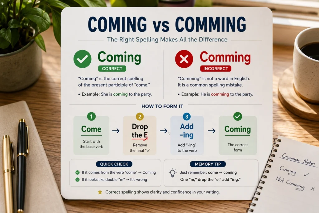 Coming vs Comming 