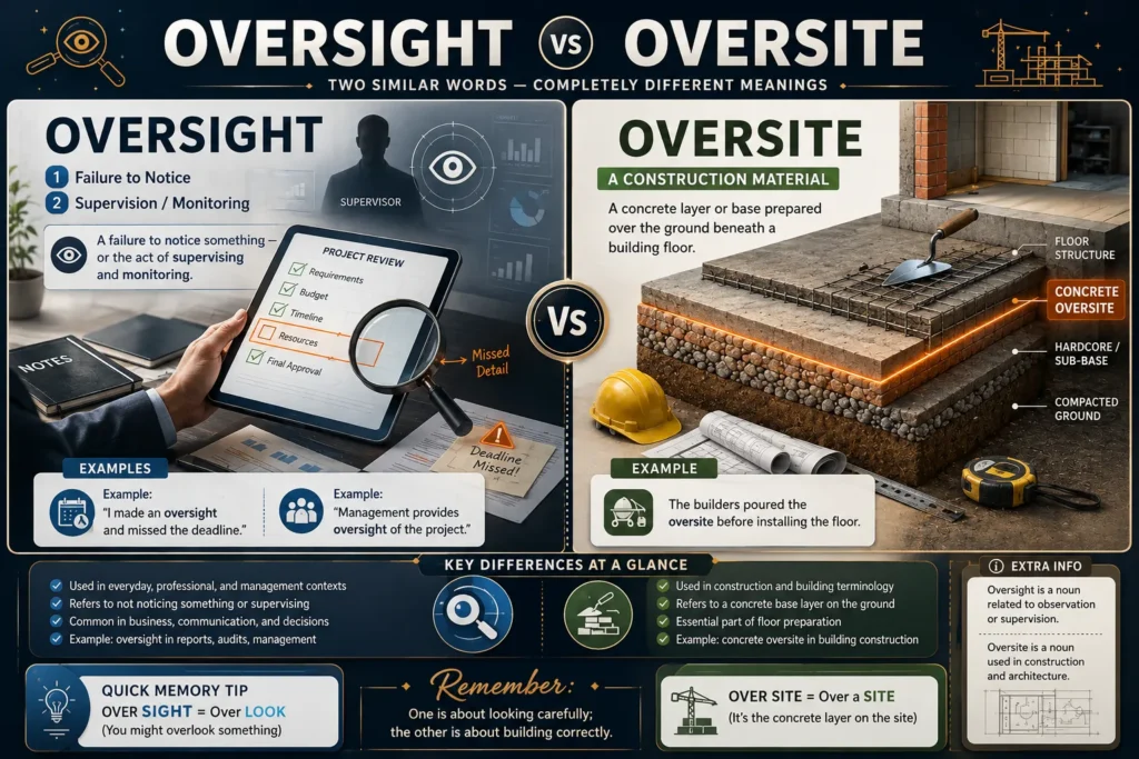 Oversight vs Oversite