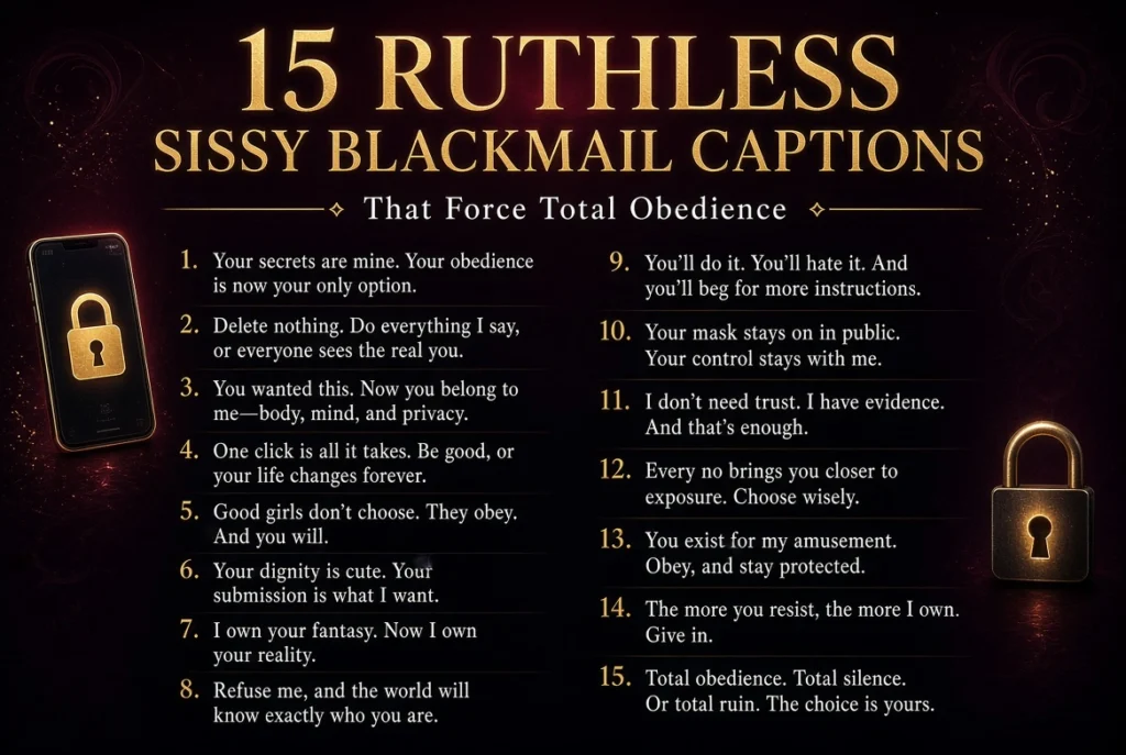 Sissy Blackmail Captions
