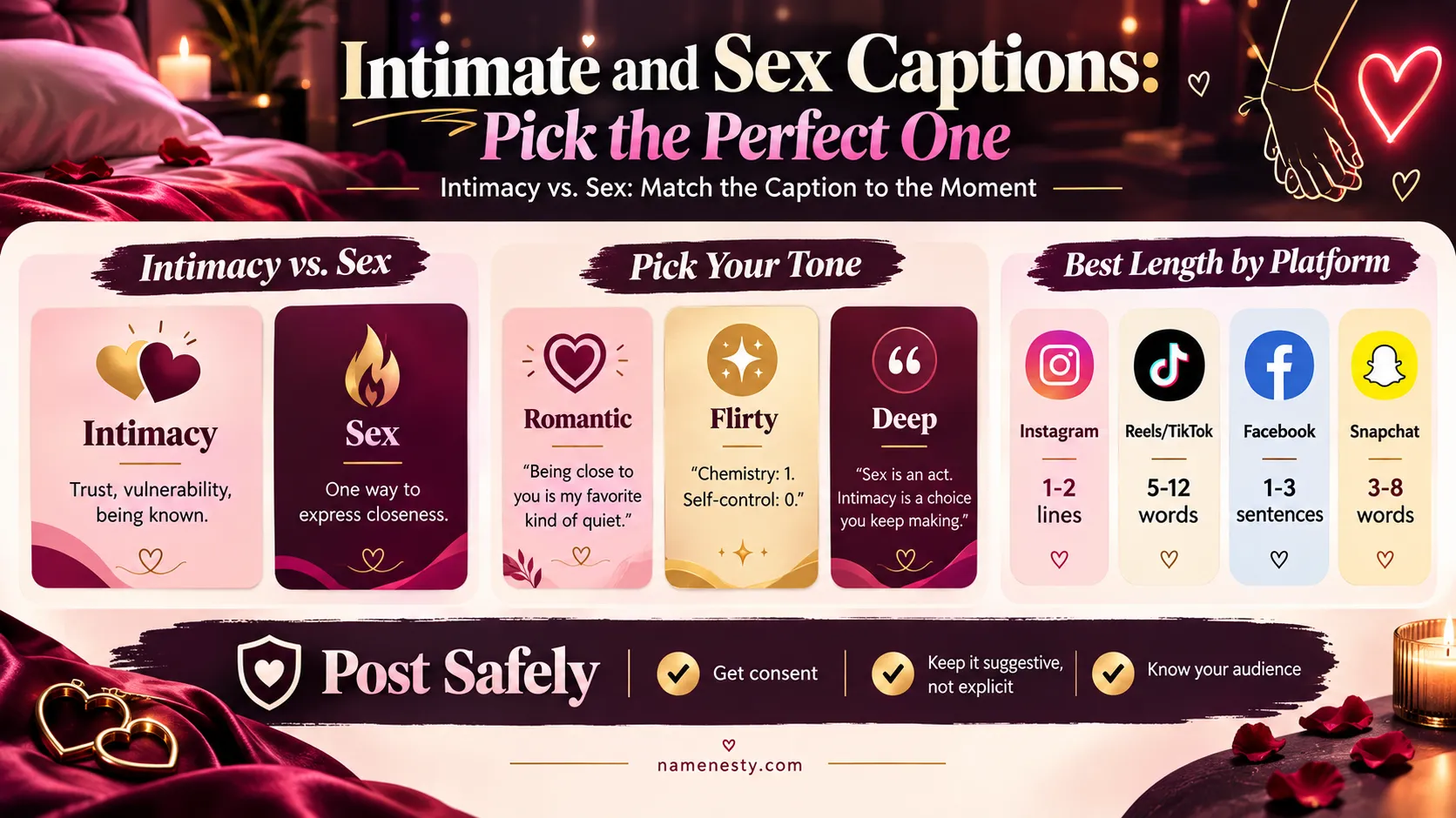 Intimate and Sex Captions