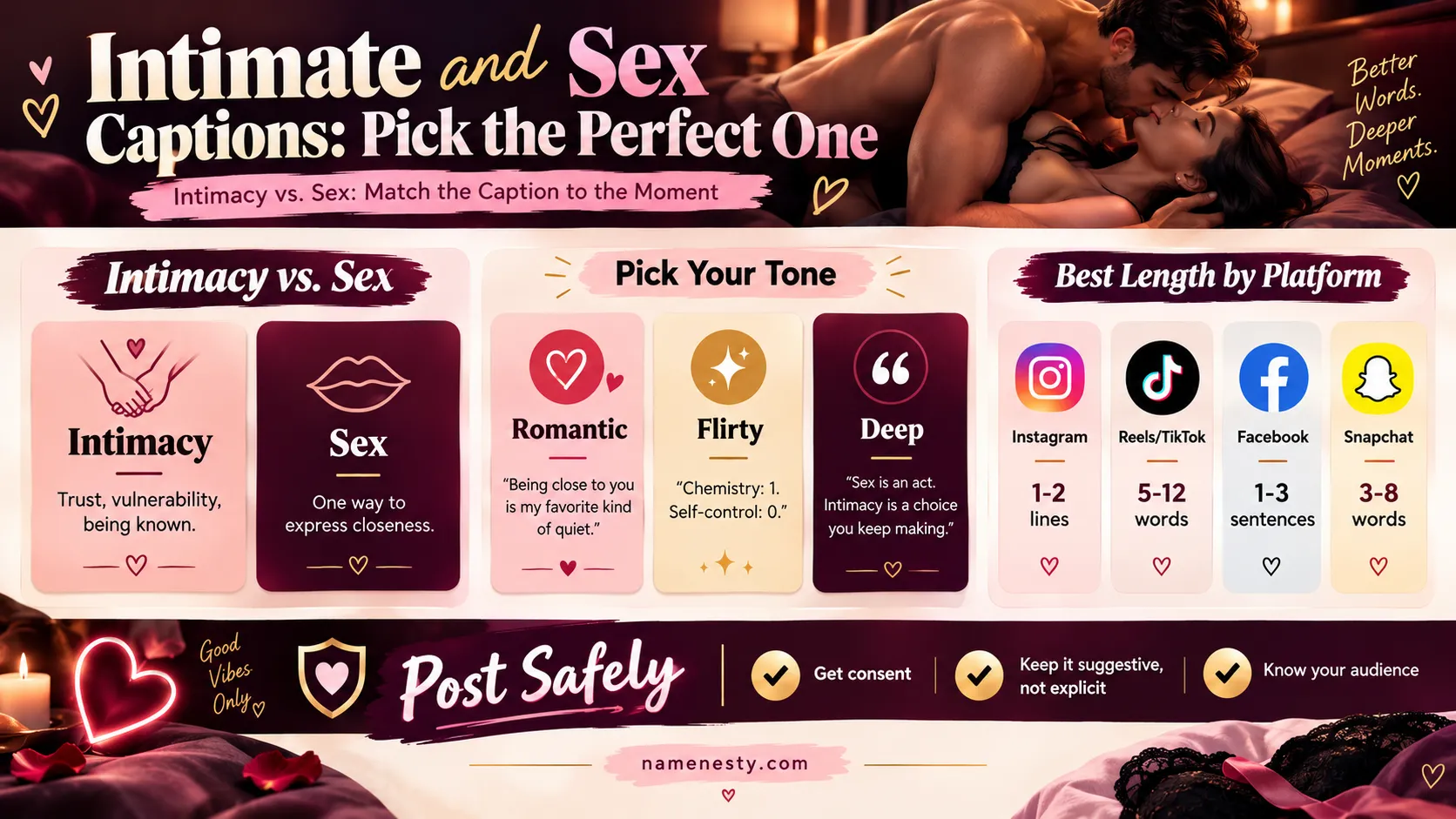 Intimate and Sex Captions