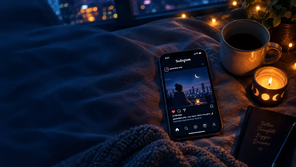 Chill Late Night Vibe Captions