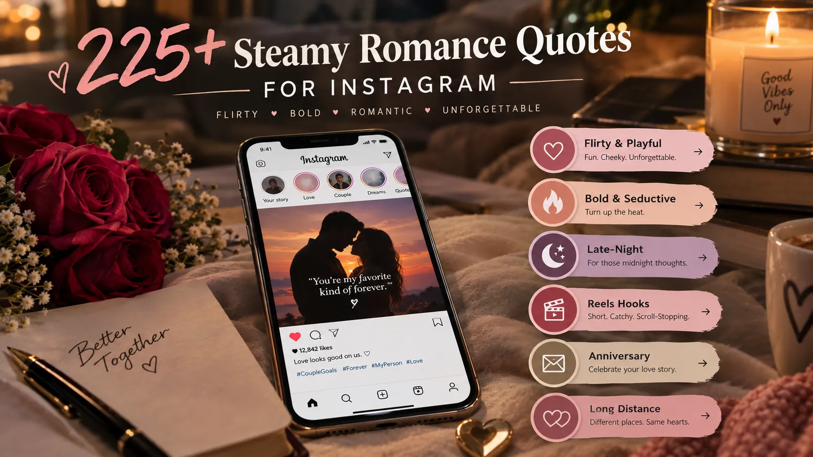 Steamy Romance Quotes for Instagram