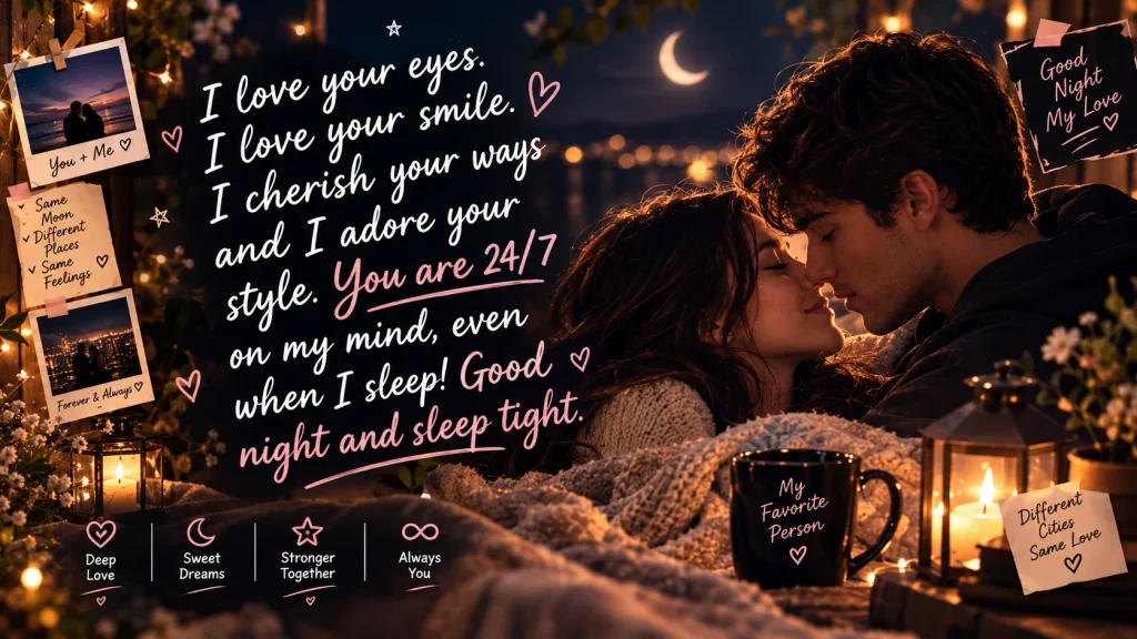 Late Night Romantic Captions for Him