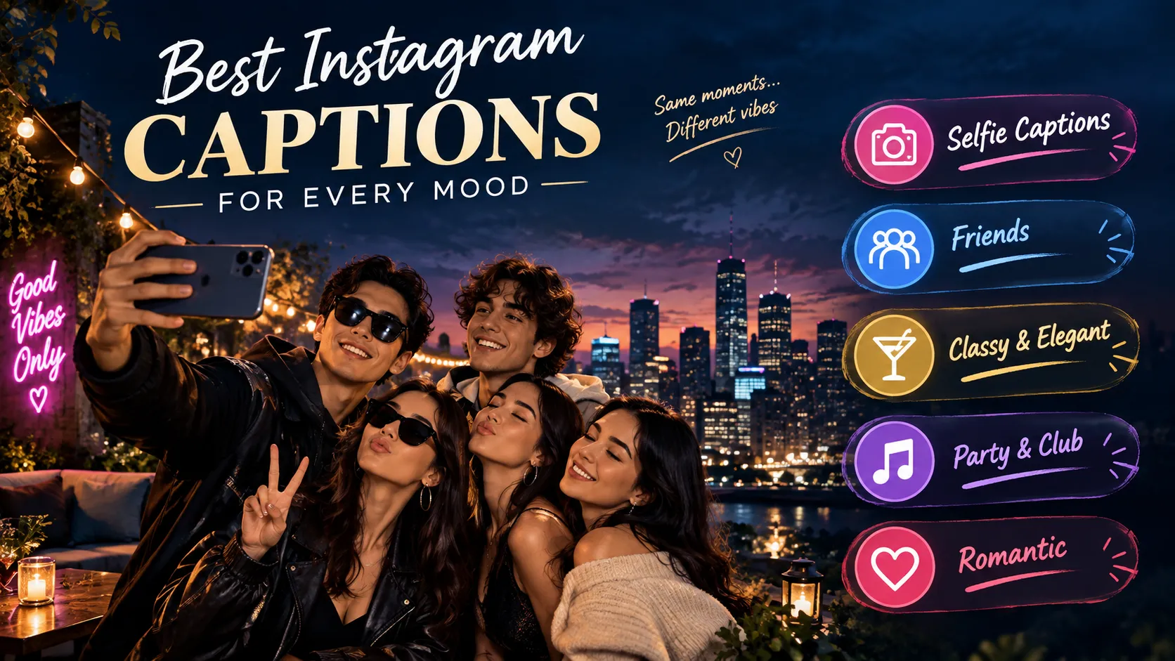 Night Out Photo Captions for Instagram