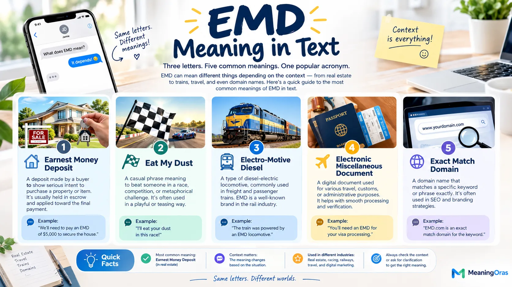 EMD Meaning in Text