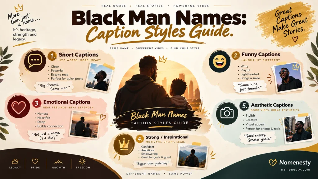 Black Man Names Captions