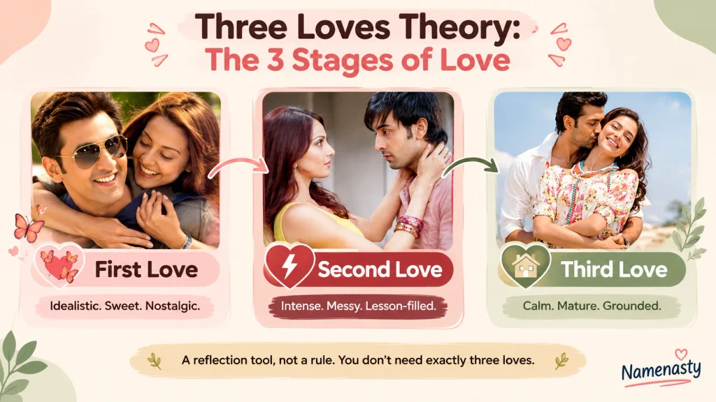 Three Loves Theory Captions