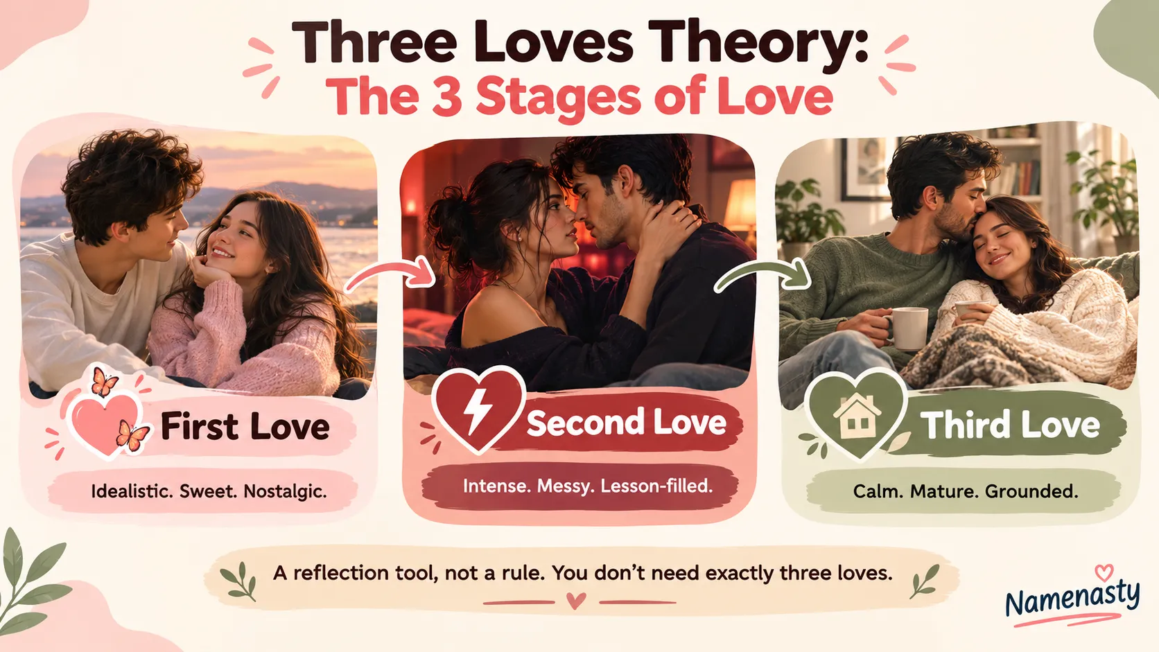 Three Loves Theory Captions