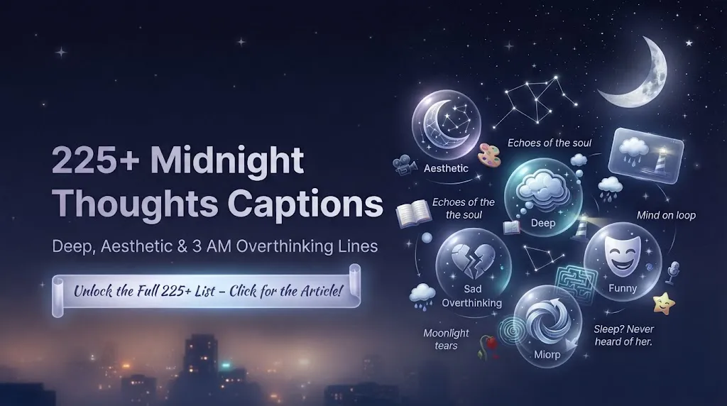 Midnight Thoughts Captions for Instagram