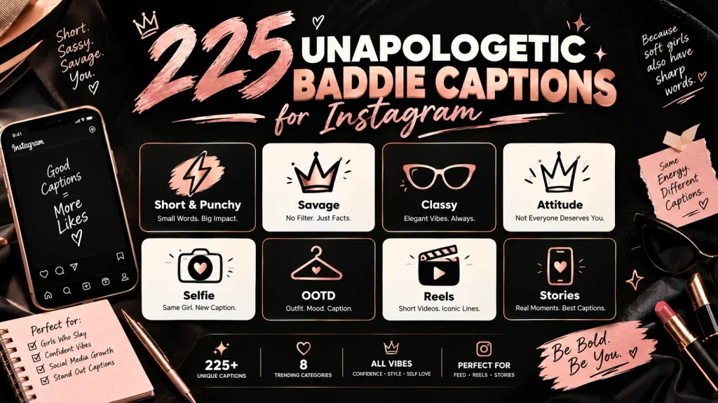  Unapologetic Baddie Captions Instagram