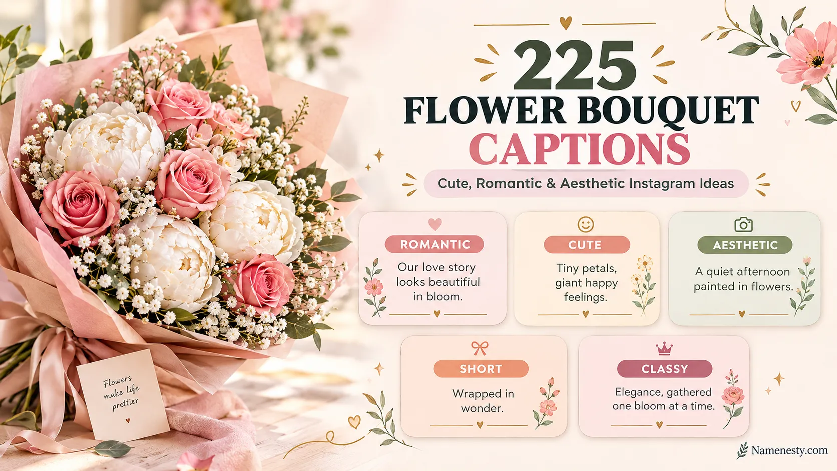 Flower Bouquet Captions