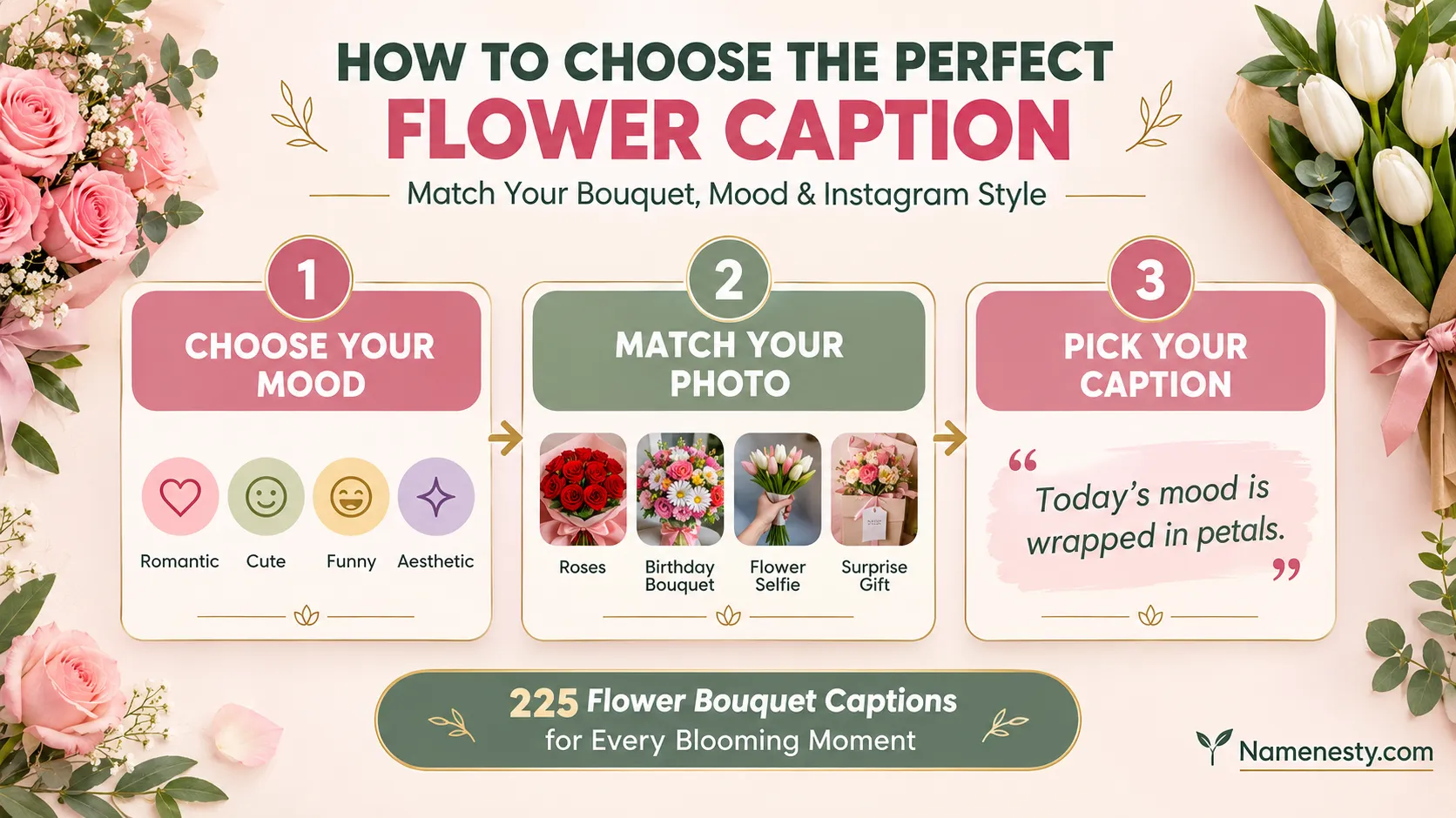 Flower Bouquet Captions
