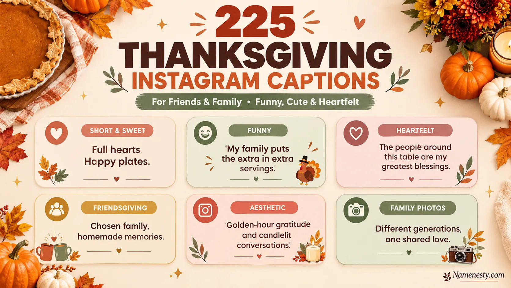 Thanksgiving Instagram Captions for Friends & Family