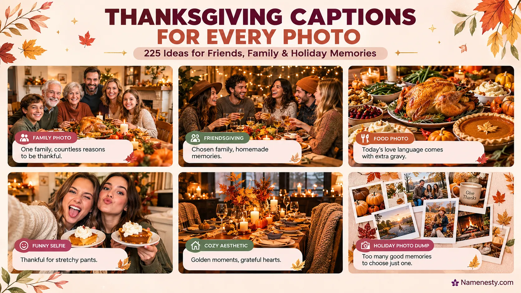 Thanksgiving Instagram Captions for Friends & Family