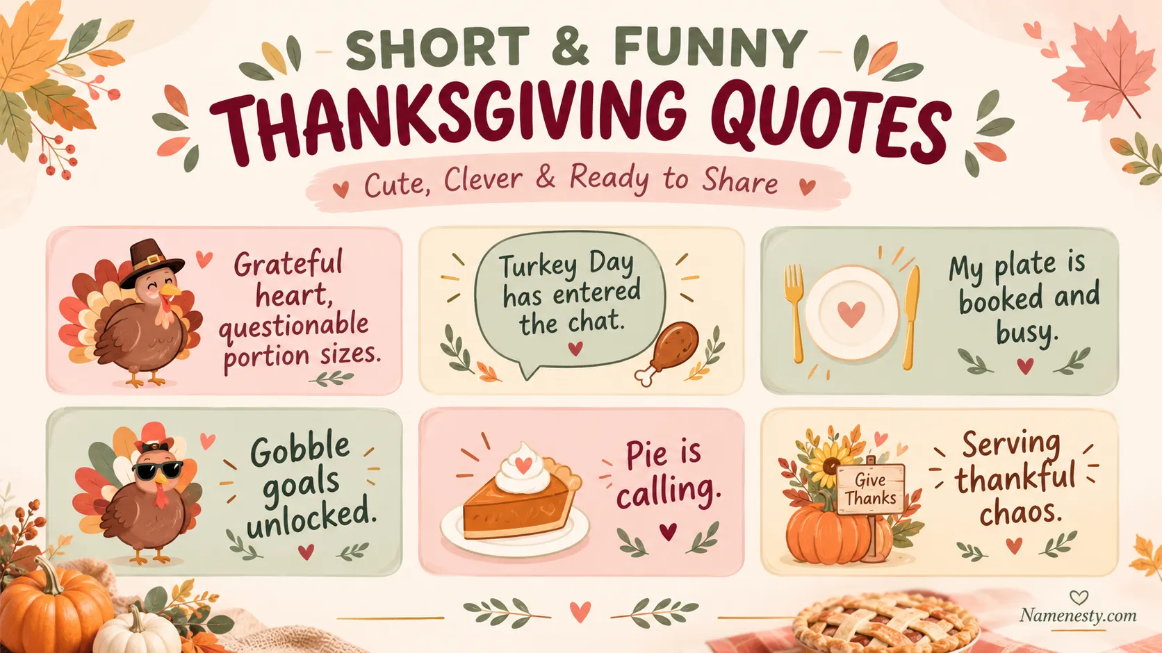 Short and Funny Thanksgiving Quotes