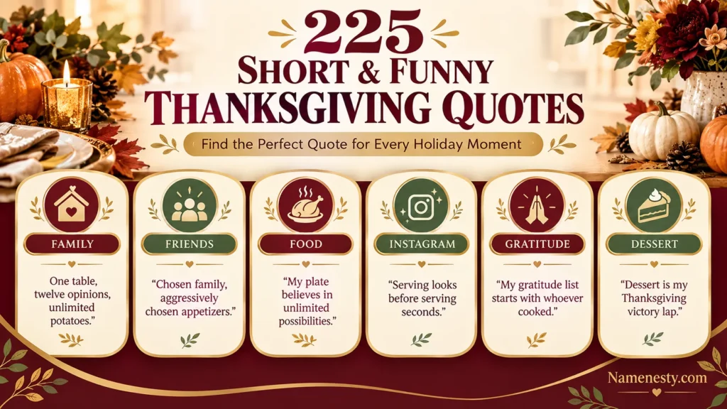 Short and Funny Thanksgiving Quotes