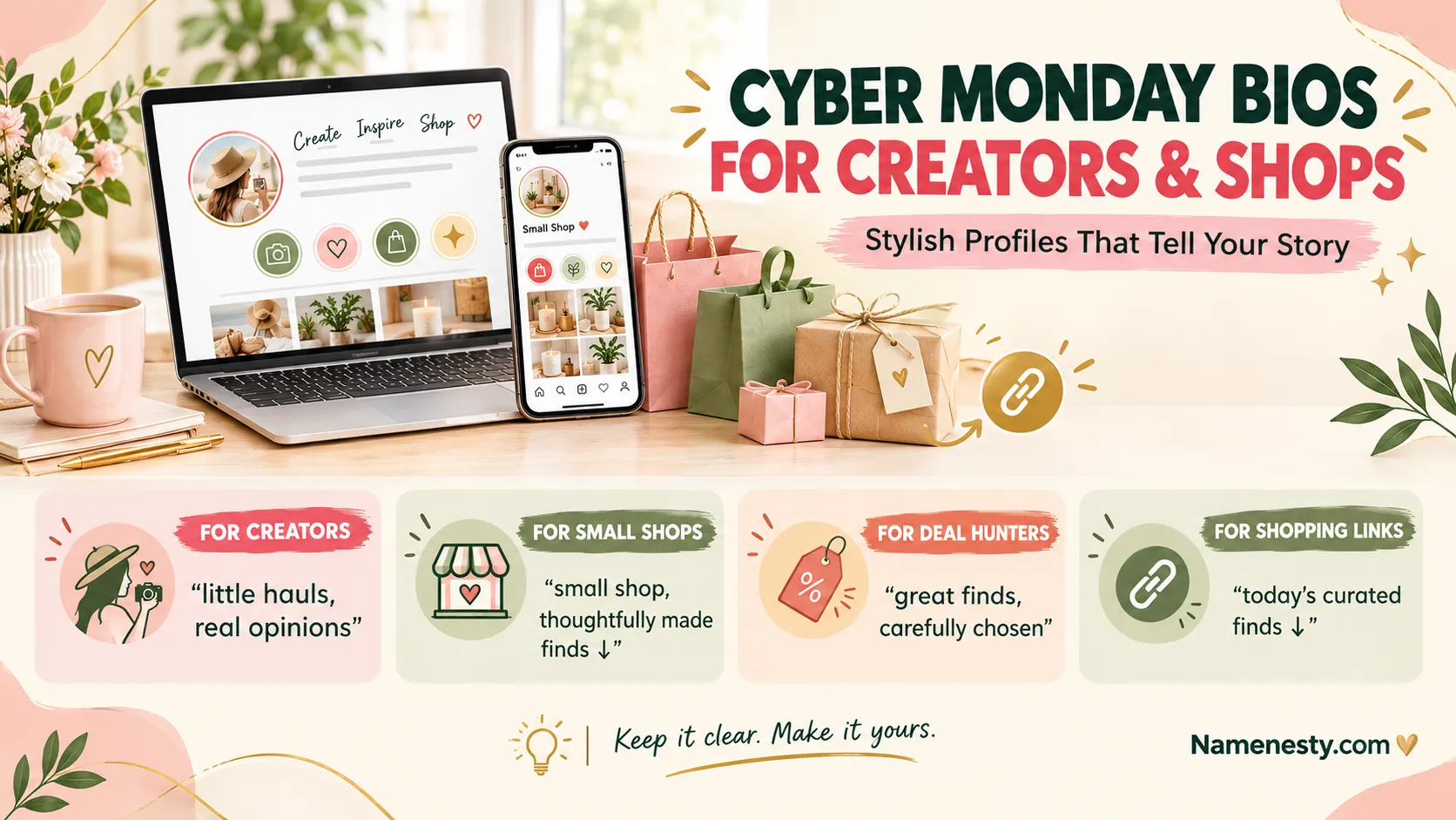 Cyber Monday Aesthetic Bio Ideas