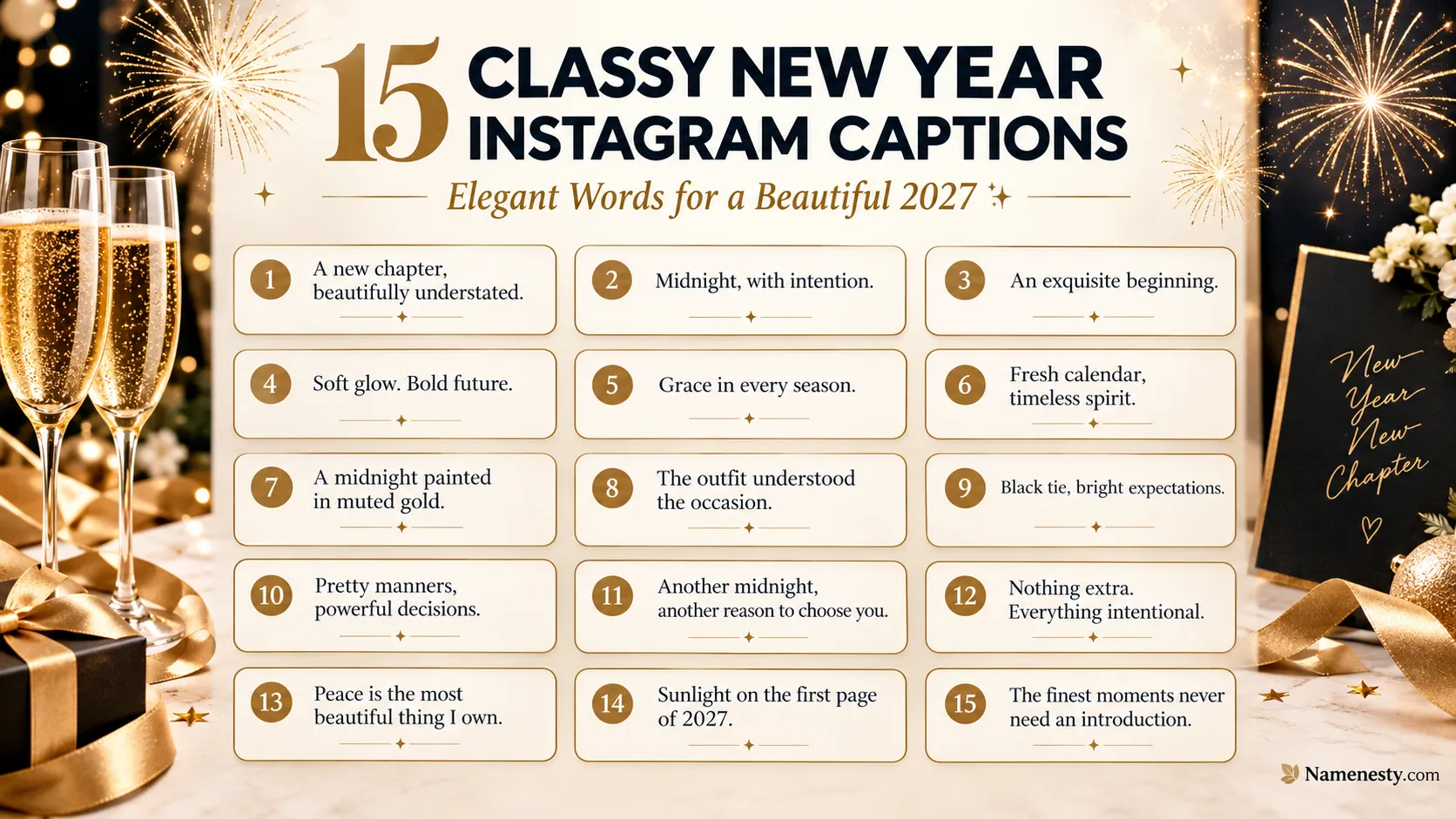 Classy New Year Instagram Captions