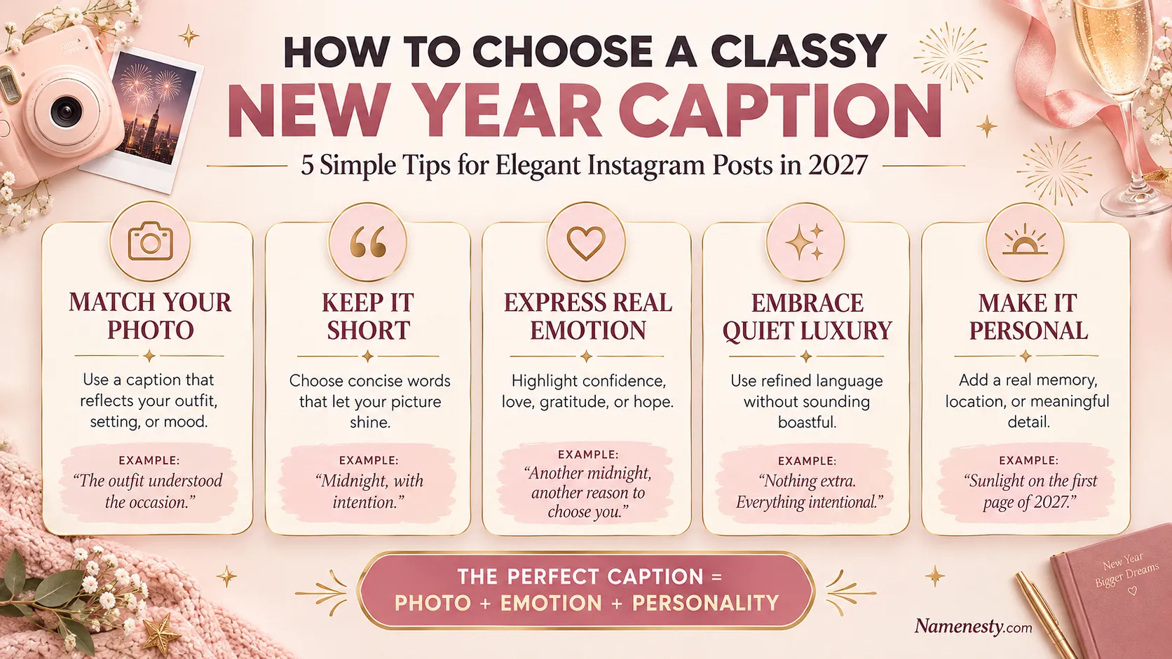 Classy New Year Instagram Captions