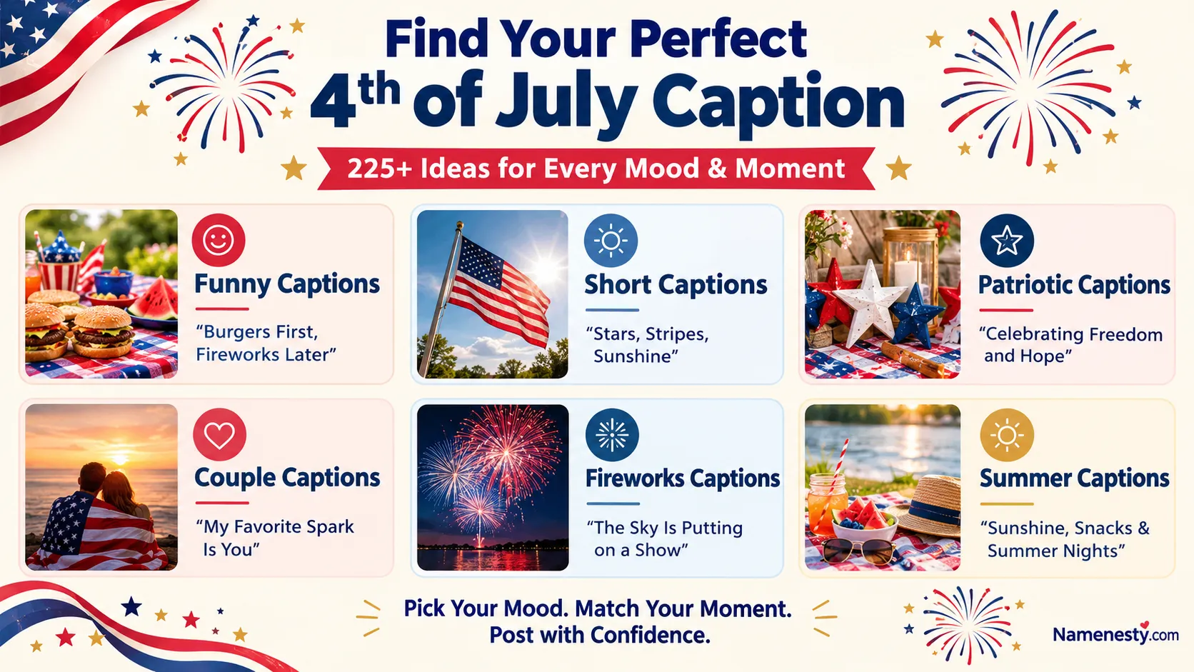 4th of July Captions