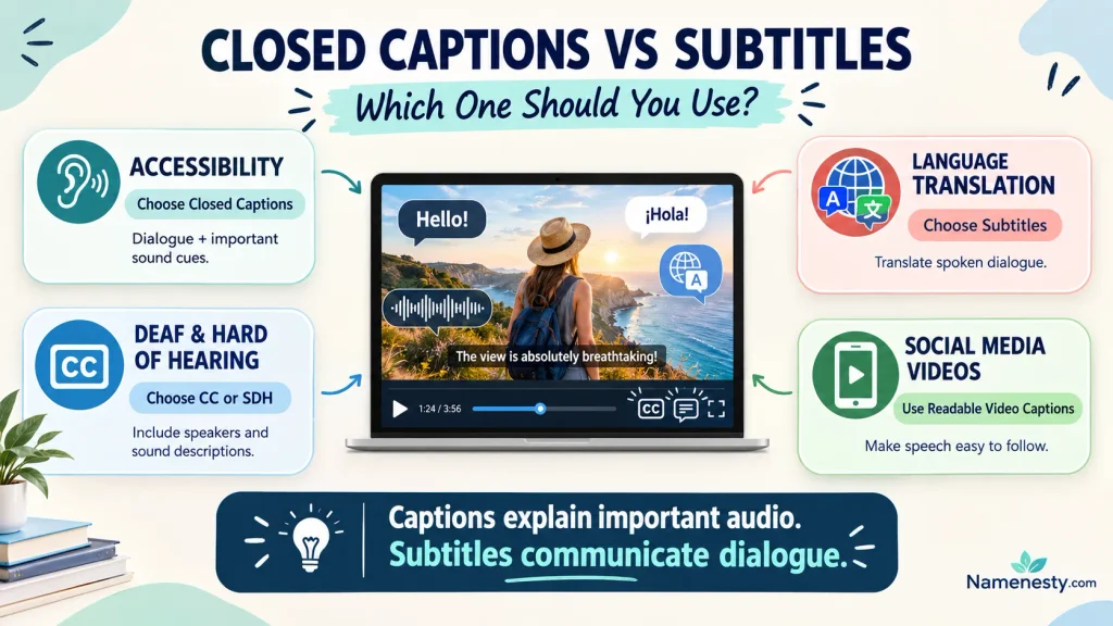 Closed Captions vs Subtitles