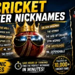Cricket Player Nicknames.