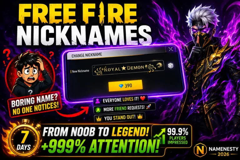 Free Fire Nicknames