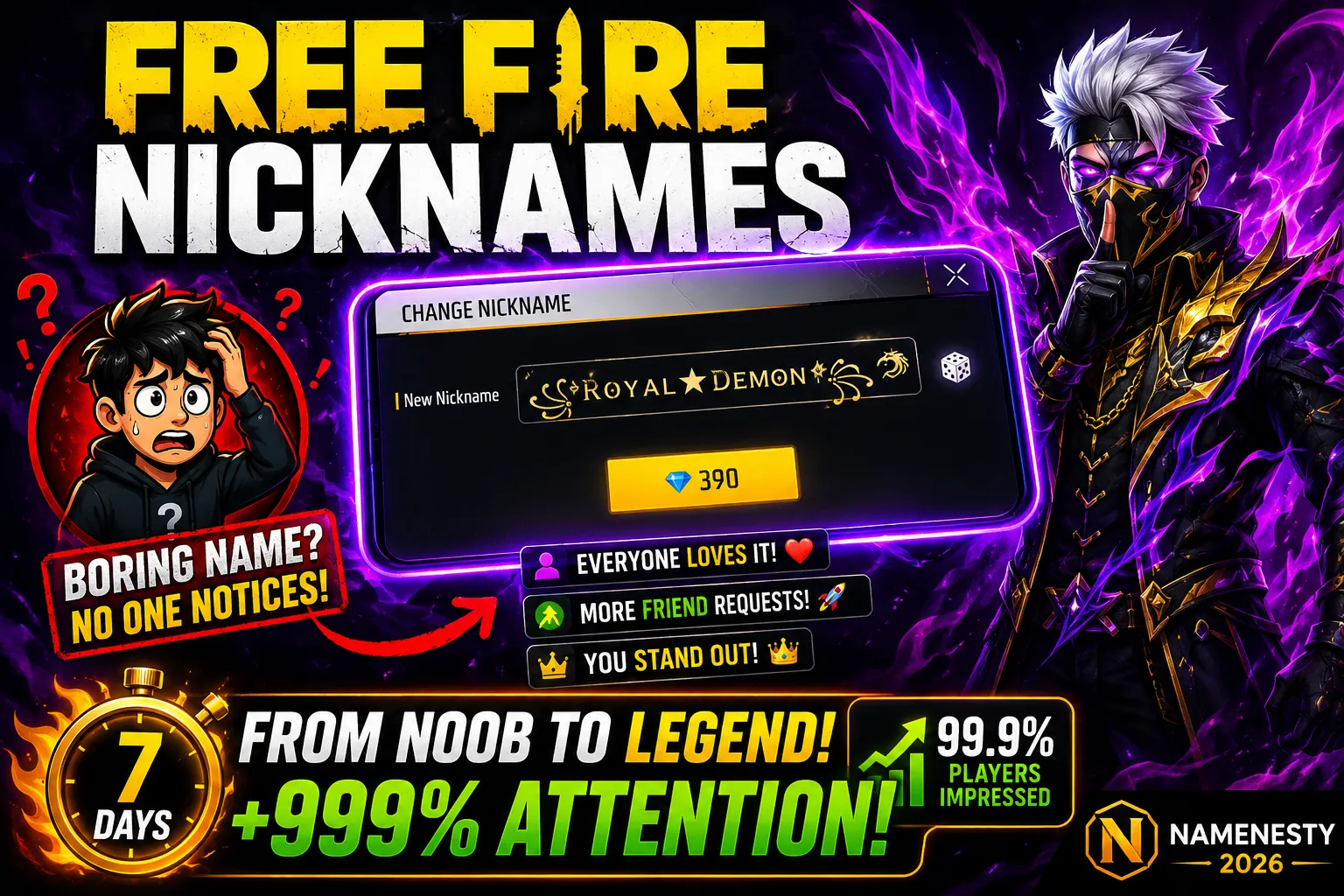 Free Fire Nicknames