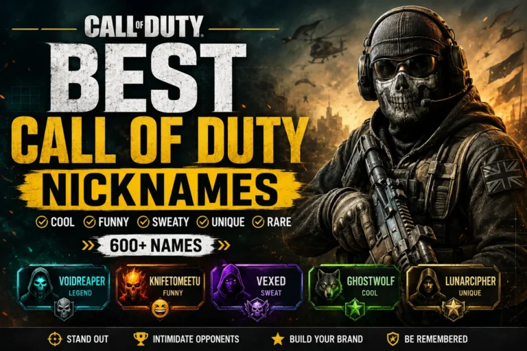 Best Call of Duty Nicknames