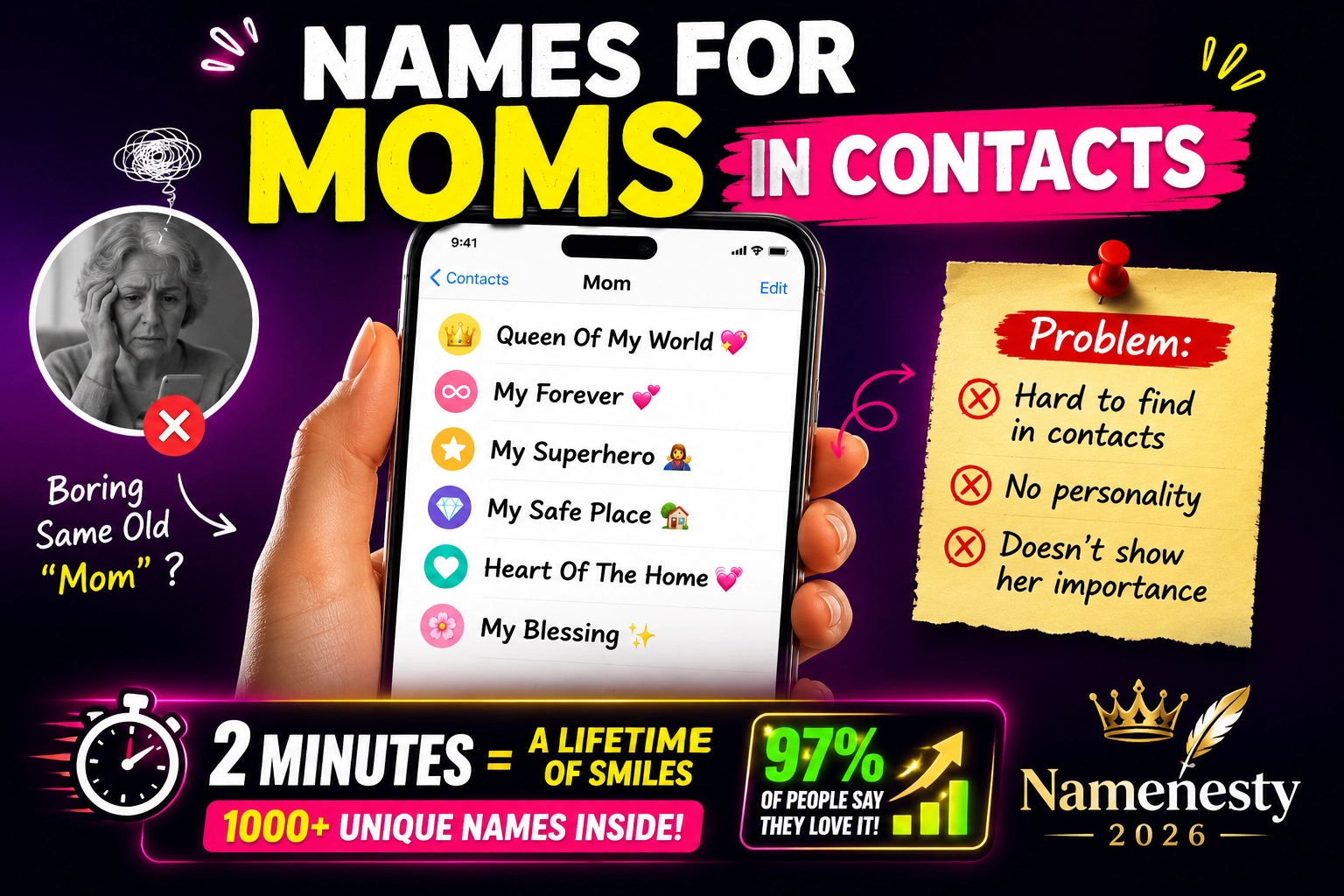 Names For Moms In Contacts