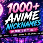 Anime Nicknames
